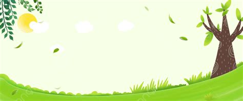 Green Environment Background, Hand Painting, Poster Background Material ...