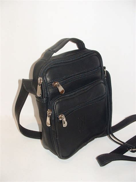 Small BLACK GENUINE LEATHER Crossbody Bag by Katz, Women's Small Leath ...