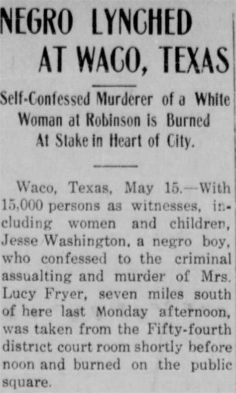 Jesse Washington Lynching | Waco History