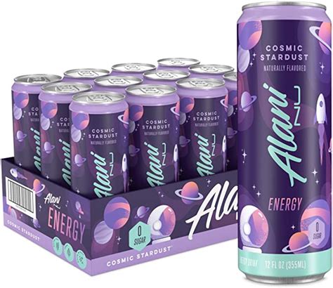 Alani Nu COSMIC STARDUST Sugar Free, Low Calorie Energy Drinks | 200mg ...