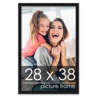 28x38 Frame Black Modern Minimalist - Modern Wood Picture Frame ...