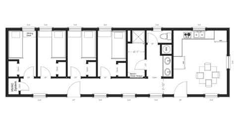 Work Series Cabins | Oil Field Housing | Ulrich | House plans, Guest house plans, Hotel floor plan