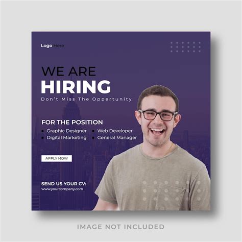 Premium Vector | We are hiring banner