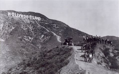 The HOLLYWOODLAND sign was built in 1923 to advertise the name of a new LA housing development ...