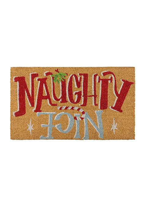 Naughty Nice Holiday Doormat