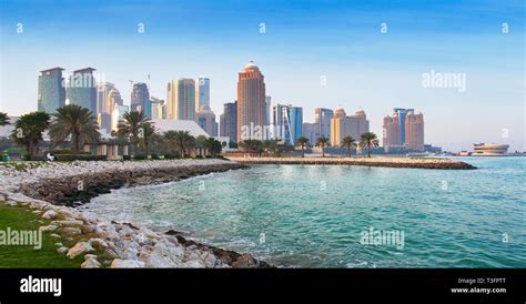 Qatar - Doha skyline Stock Photo - Alamy