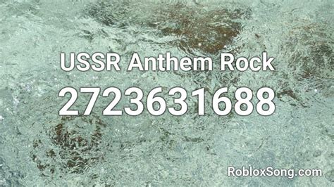 USSR Anthem Rock Roblox ID - Roblox music codes