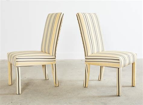 Set of Twelve Mid-Century Modern Parsons Dining Chairs at 1stDibs