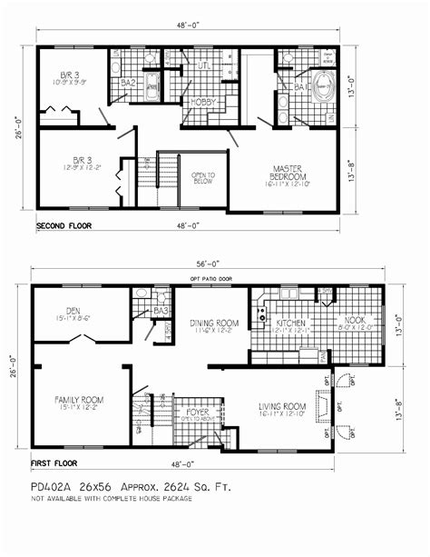 Best modern 2 story house floor plans with dimensions bmp extra in ...