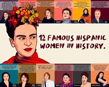 Hispanic Women in History, Heritage Month, 12 Printable Quote Posters (Classic)