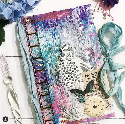 Junk Journal Cover | Art journal cover, Stencils, Art journal