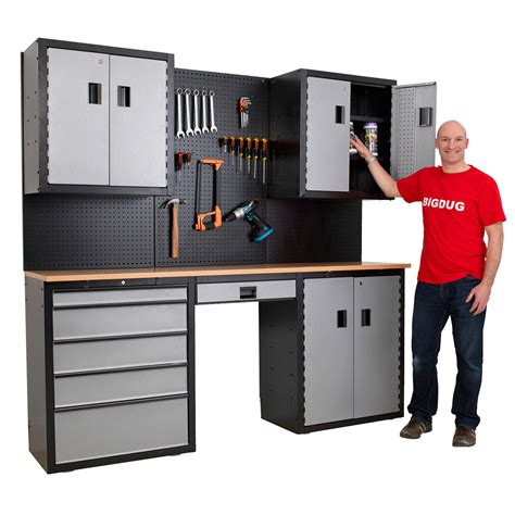 Garage Storage Kit System Cupboard Workbench Drawers Tools Workshop ...