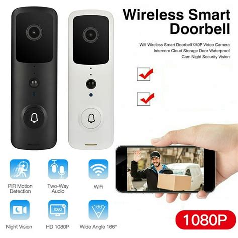 Wireless Doorbell, WiFi Doorbell Camera with Wide Angle and Night Vision, Wireless Door Security ...