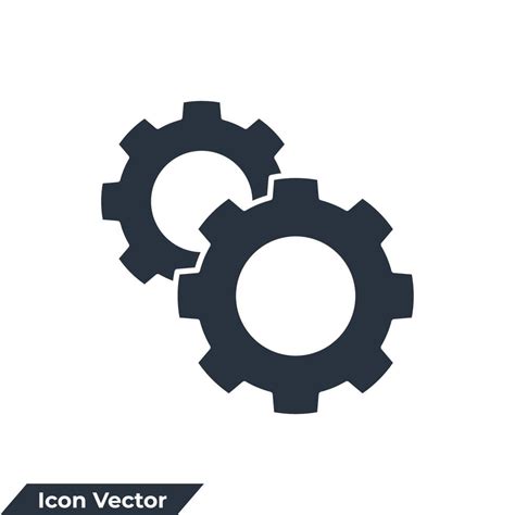 processing icon logo vector illustration. cogwheel and process symbol template for graphic and ...