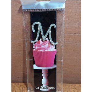 Monogram Cupcake Topper Letter M - Annettes Cake Supplies