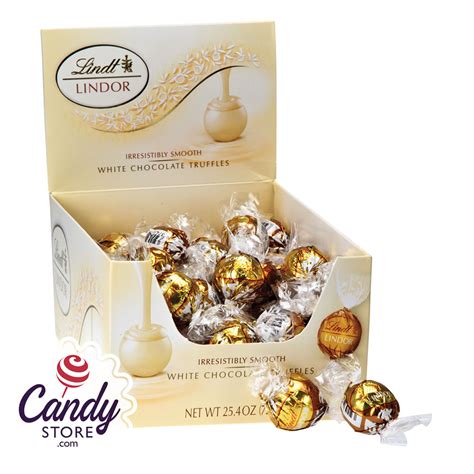 Lindt Lindor White Chocolate Truffles 60ct Box - CandyStore.com