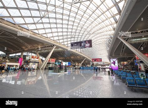 Guangzhou,China - feb,17,2017:The guangzhou south railway station is the new and modern railway ...