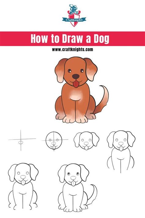 How to Draw a Dog || Easy to Follow Step by Step Guide | Dog drawing ...