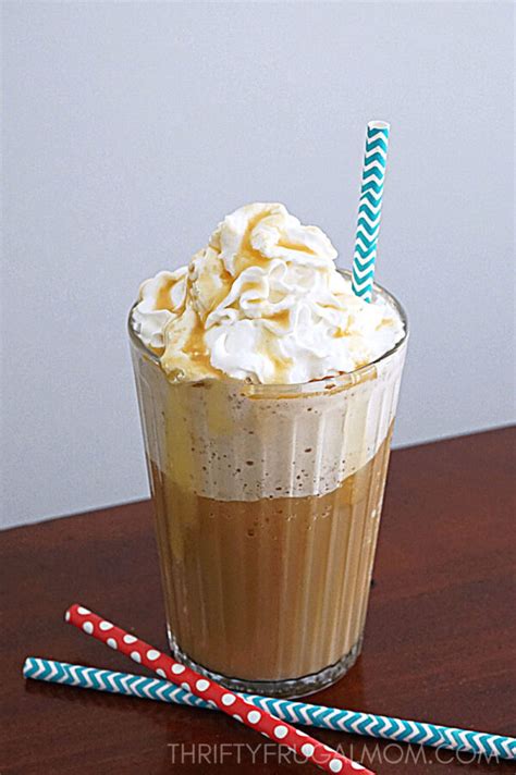 Easy Homemade Caramel Frappe Recipe - Thrifty Frugal Mom