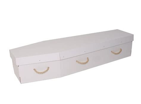 White cardboard coffin; perfect for family & friends to decorate with ...