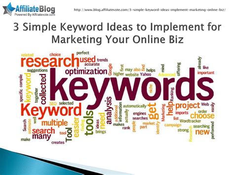 3 simple keyword ideas to implement for marketing your online biz by YagnikDK - Issuu