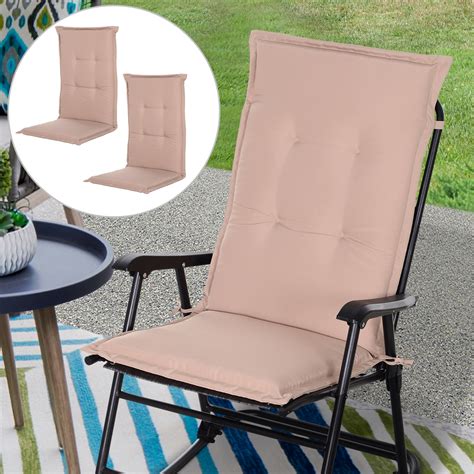 Outsunny Single Seat Replacement High Back Chair Folding Garden Seat | Seat Cushions For Folding ...