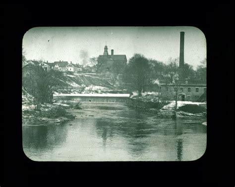 A late 19th or early 20th-century view of the falls at Central Falls ...