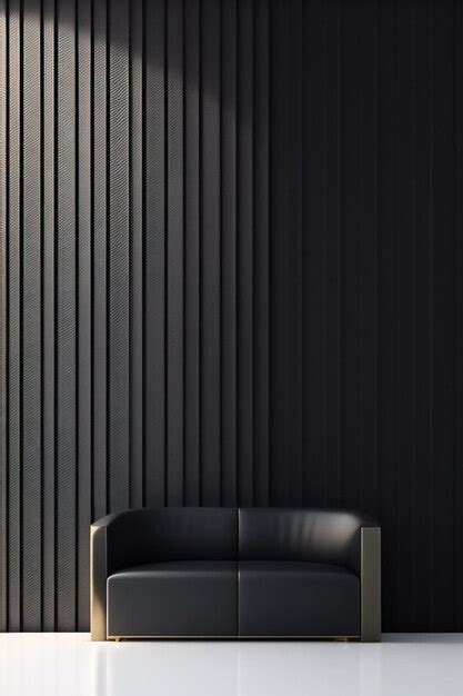 Premium AI Image | black leather armchair