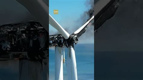 Wind turbine catches fire off coast of England - The Global Herald