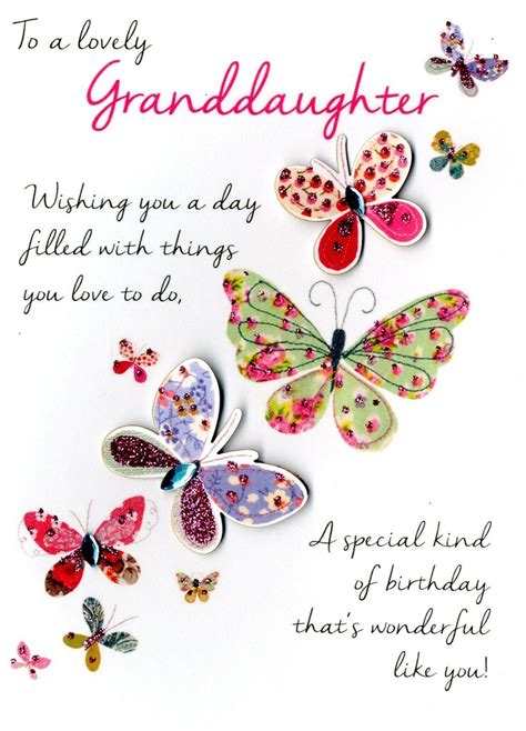 Just to Say Lovely Granddaughter Birthday Greeting Card Second Nature - Multicoloured for sale ...