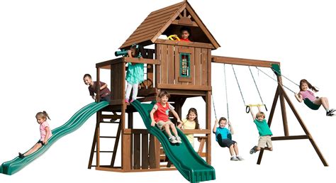 Amazon.com: Swing-N-Slide Mont Eagle Play Set with Two Swings, Two ...