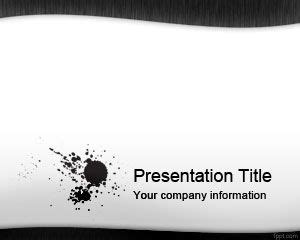 Black Ink PowerPoint Template PowerPoint Templates Free Download