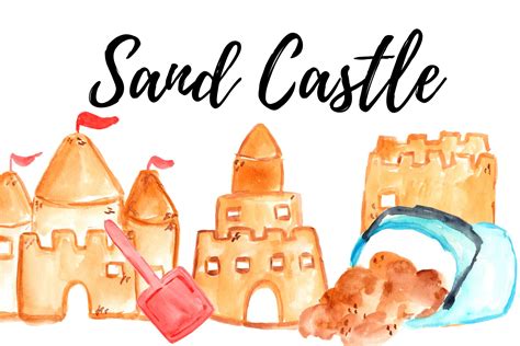 Summer Beach Sand Castle Clipart – MasterBundles