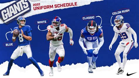 Giants announce 2022 uniform schedule