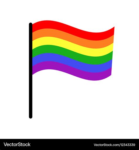 Gay lgbt rights rainbow flag Royalty Free Vector Image