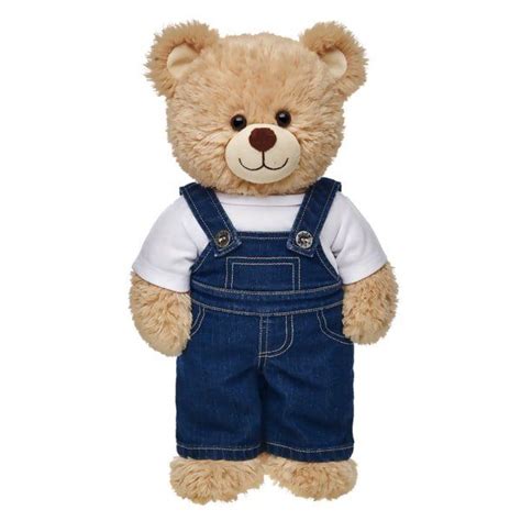 Denim Overalls | Build-A-Bear Workshop | Teddy bear clothes, Teddy bear pictures, Bear outfits