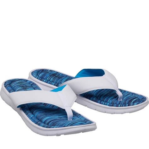 Buy Onfire Womens Memory Foam Insock Toe Post Sandals White/Blue