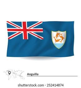 Flag Anguilla Vector Illustration Stock Vector (Royalty Free) 252414874 ...