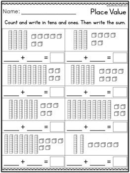 Place Value Tens And Ones Worksheets-Base Ten Blocks Worksheets | TpT