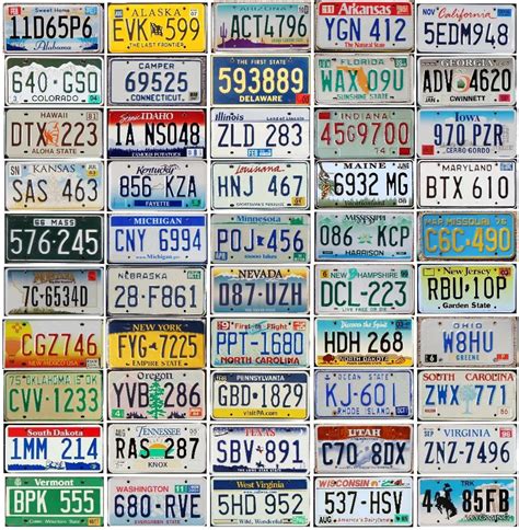 COMPLETE Set of 50 USA LICENSE PLATES - All States Included - BASIC SET | eBay