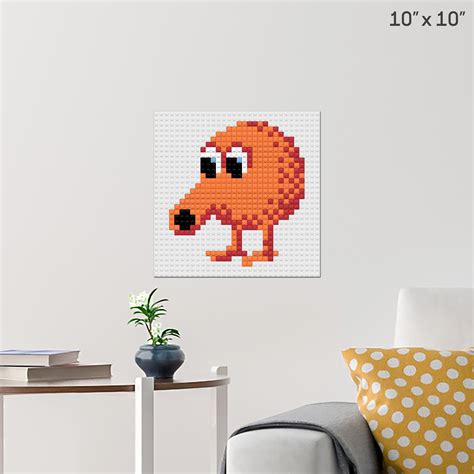 Q Bert Pixel Art Wall Poster - Build Your Own with Bricks! - BRIK