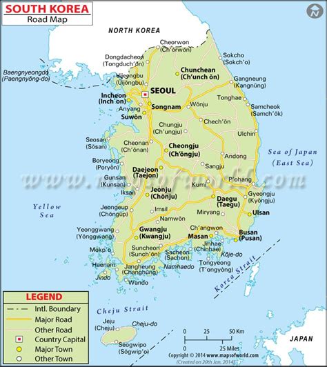 South Korea Road Map