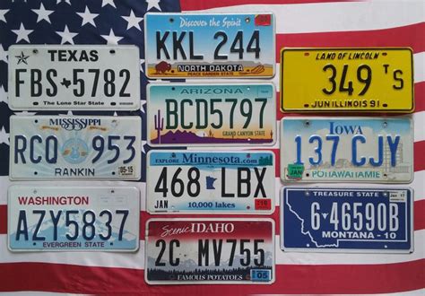 10 USA license plates number plates registration plates - Catawiki