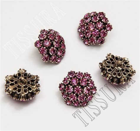 Rhinestone Button: Polygon Fashion Buttons from Italy by Secondo Stefano Pavese, SKU 00060781 at ...