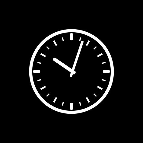 Minimal Black and White Clock | Iphone icon, App icon design, Custom icons