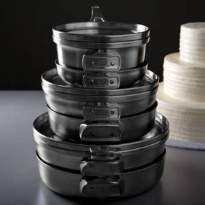 Calphalon Premier™ Space Saving Stainless Steel 3 Piece, 8-in. Stack Cookware Set ...