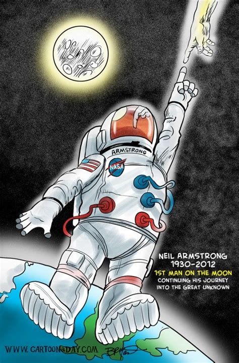 Neil Armstrong Dies Tribute cartoon Cartoon