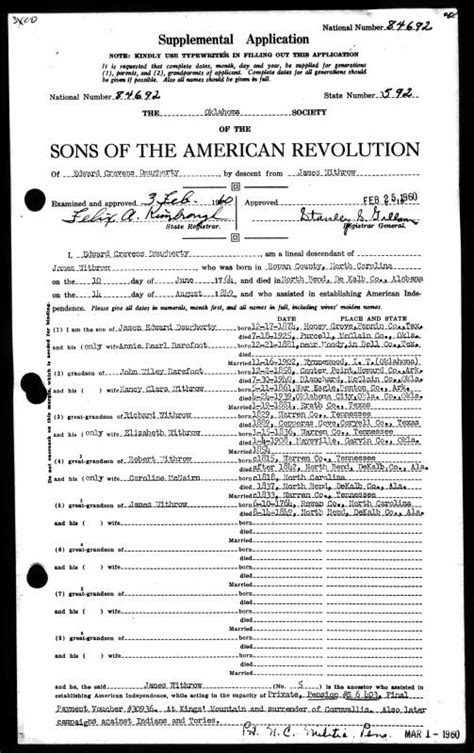 U.S., Sons of the American Revolution Membership Applications, 1889-1970