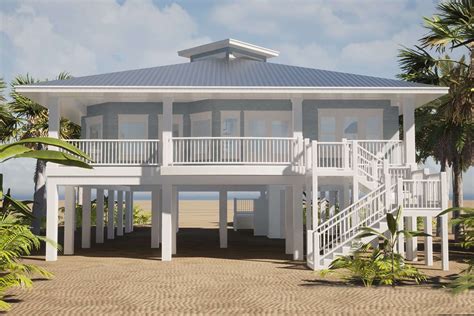 House Plan 028-00057 - Coastal Plan: 2,054 Square Feet, 2 Bedrooms, 2 ...