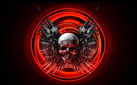 10 New Cool Skull And Guns Wallpapers FULL HD 1080p For PC Desktop 2023